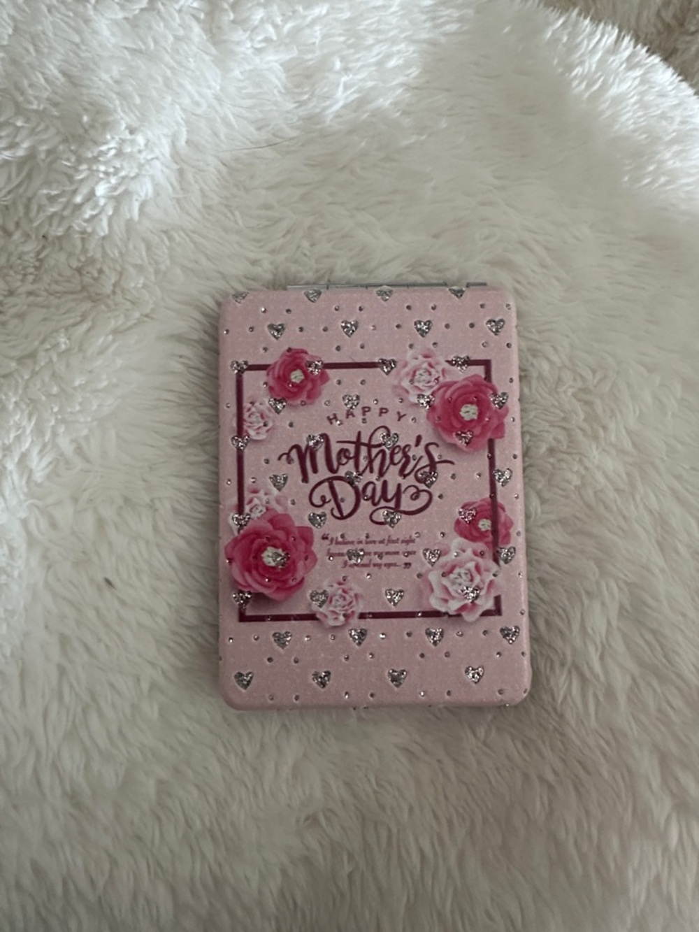 Mother's Day Pink Floral small mirror
